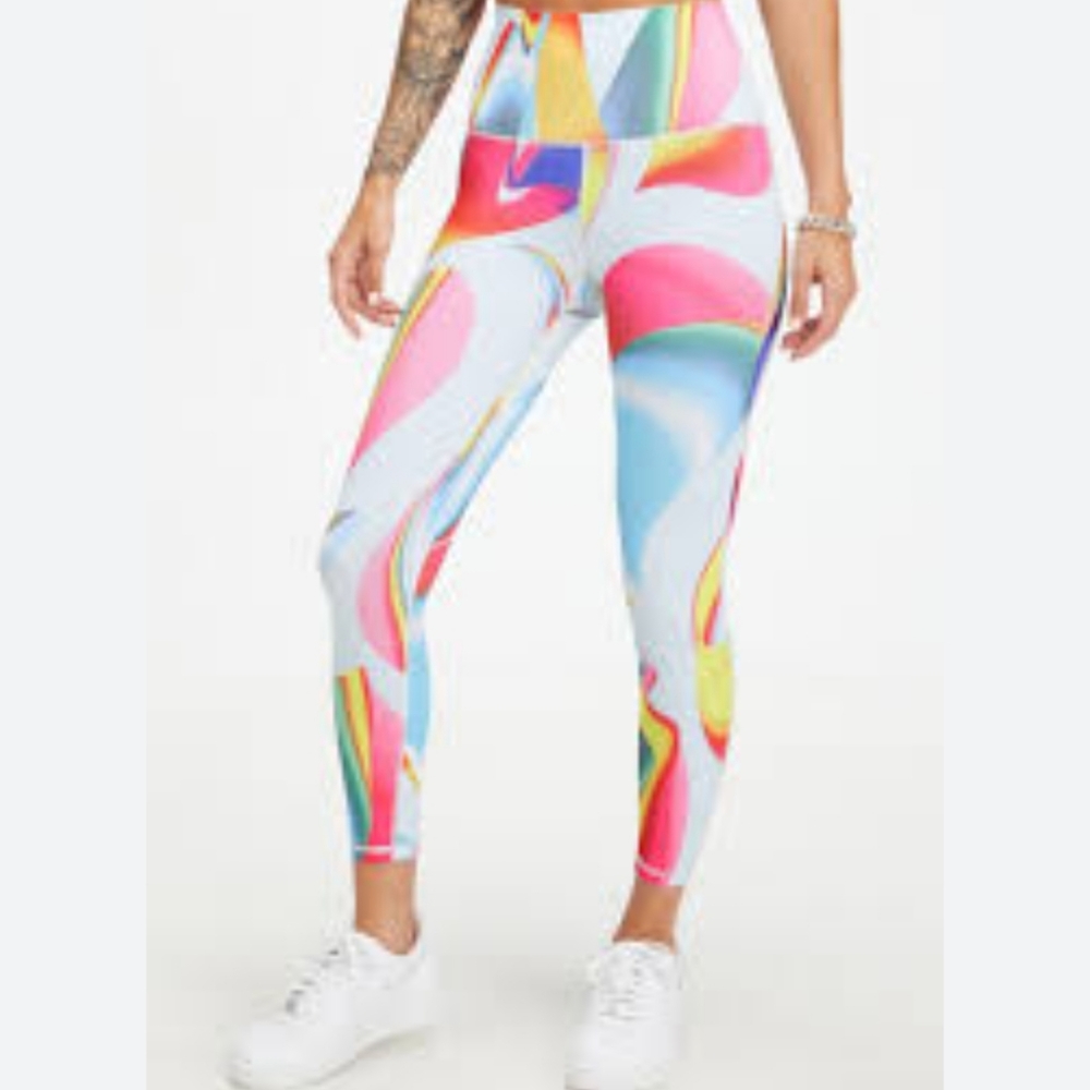 Fabletics high waisted rainbow. Multicolor define leggings medium
